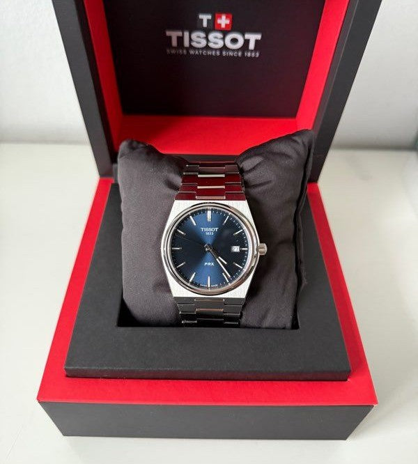 TISSOT PRX POWERMATIC FOND BLEU 40mm POUR HOMME