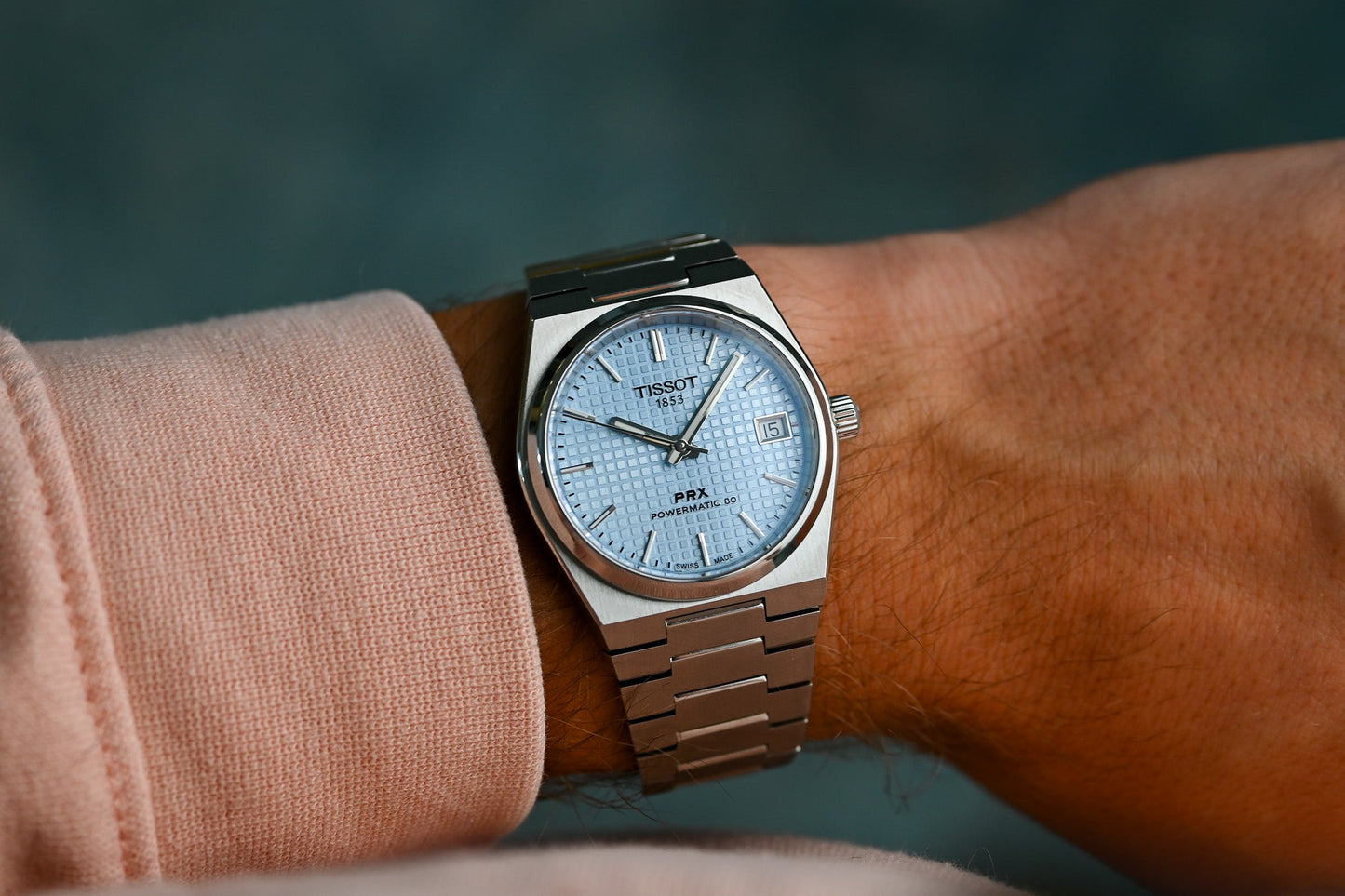 TISSOT PRX POWERMATIC 80 40mm BLEU GLACE POUR HOMME