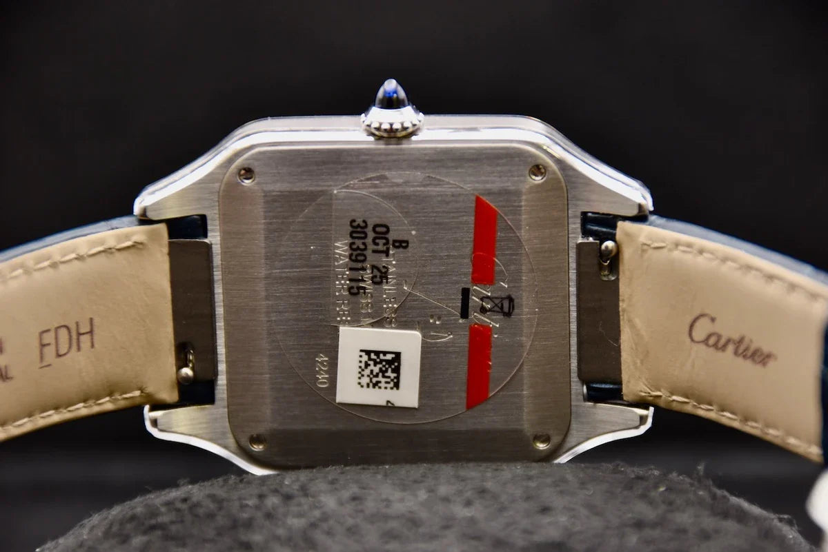 Montre Cartier Dumont Bracelet Cuir Bleu