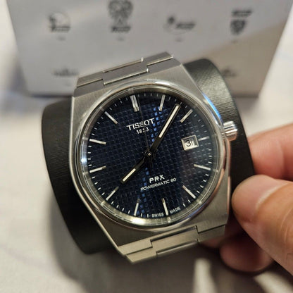 TISSOT PRX POWERMATIC 80 40mm BLEU POUR HOMME