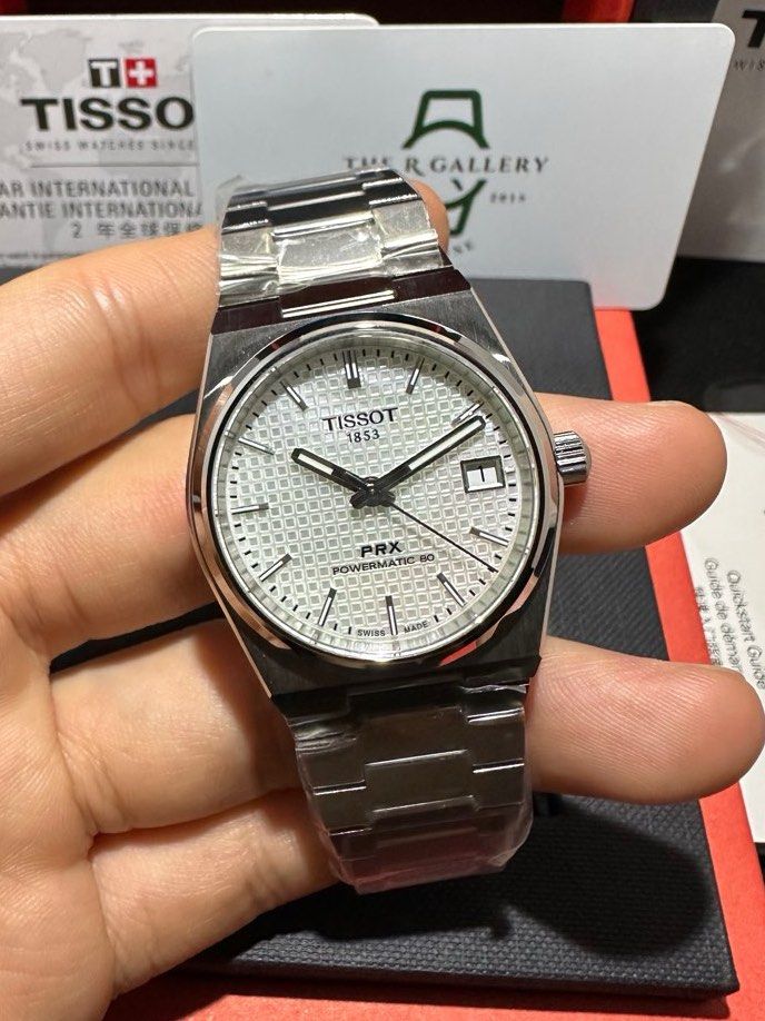 TISSOT PRX POWERMATIC 80 40mm BLANC POUR HOMME